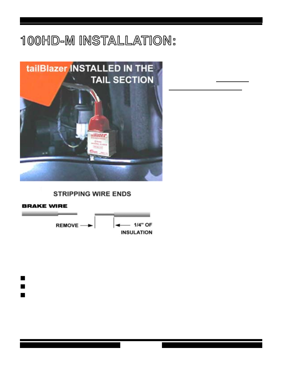 100hd-m installation | Kisan Electronics ManualtailBlazer User Manual | Page 13 / 30