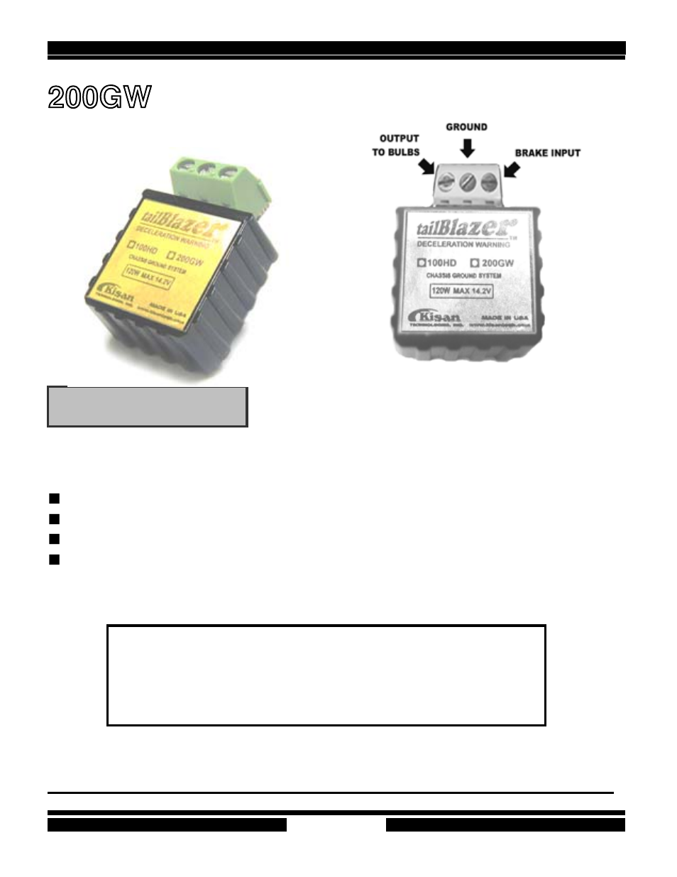 200gw | Kisan Electronics ManualtailBlazer User Manual | Page 14 / 30