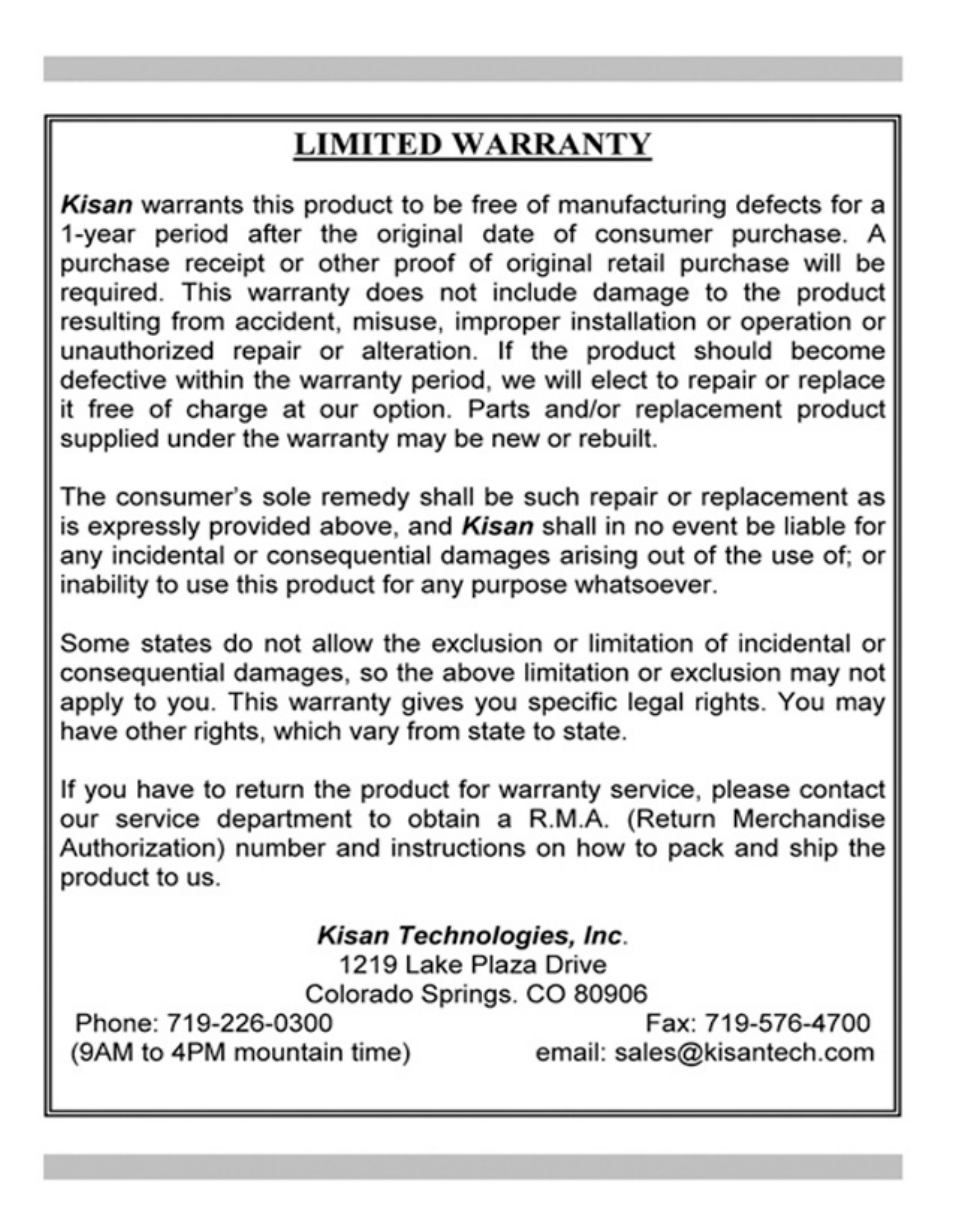 Kisan Electronics ManualtailBlazer User Manual | Page 2 / 30