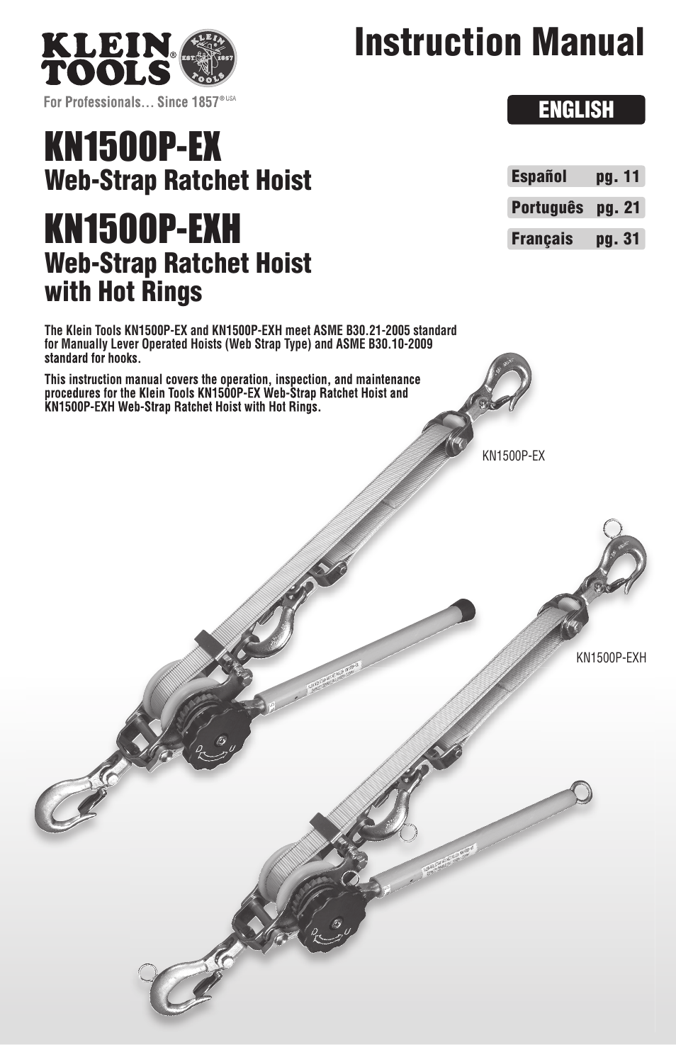 Klein Tools KN1500PEXH User Manual | 44 pages