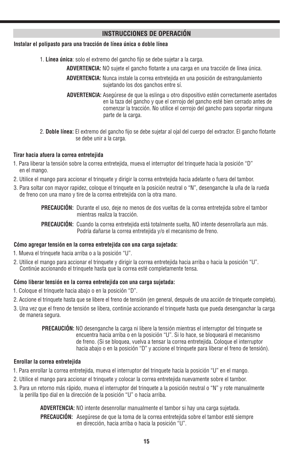 Español | Klein Tools KN1500PEXH User Manual | Page 15 / 44