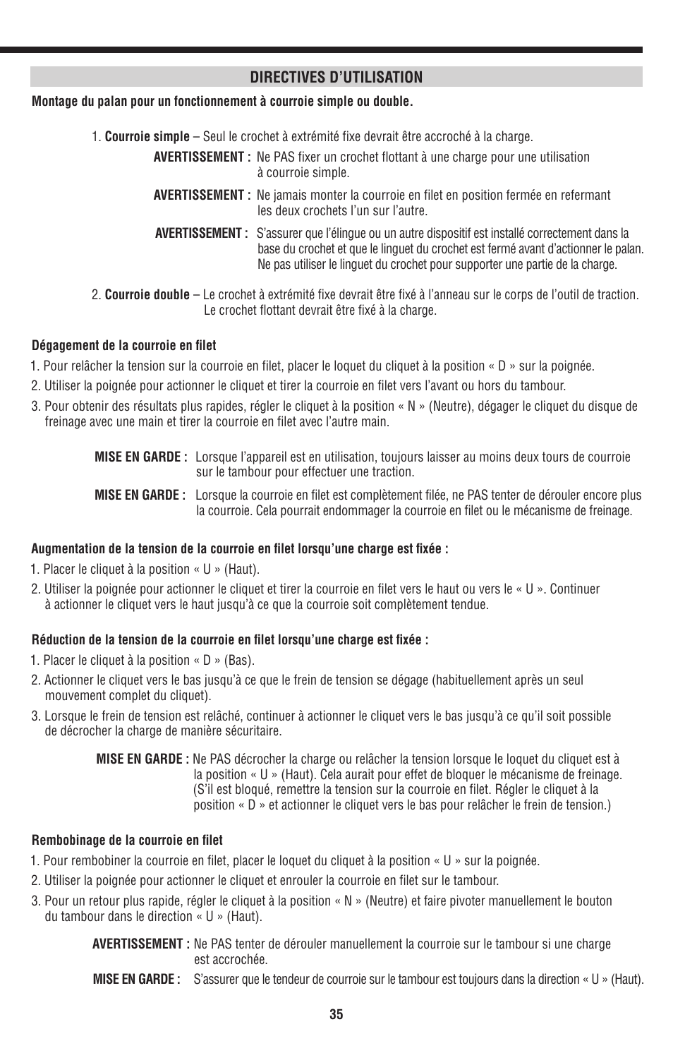Français | Klein Tools KN1500PEXH User Manual | Page 35 / 44