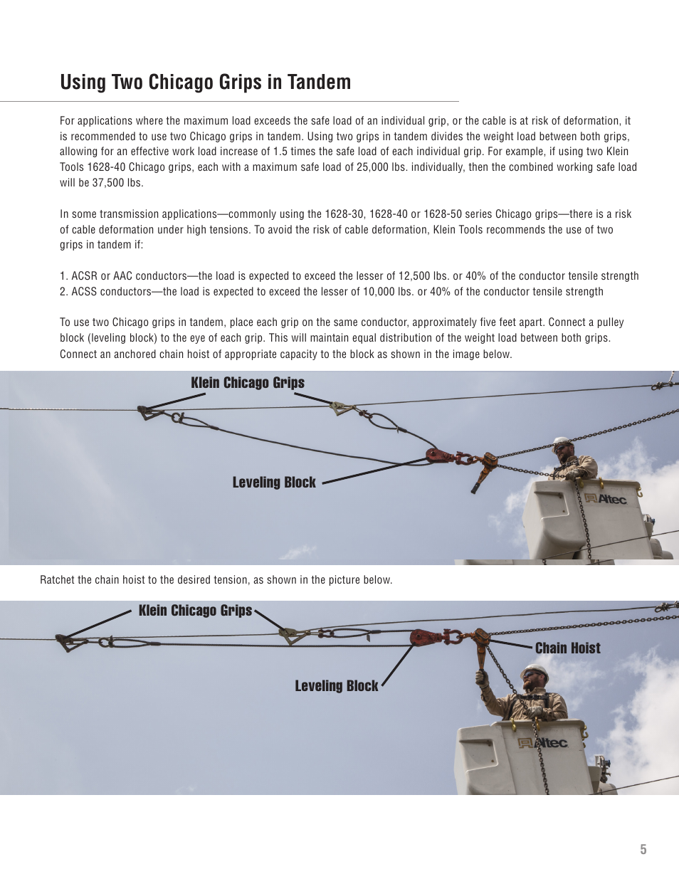 Using two chicago grips in tandem | Klein Tools Chicago Grips User Manual | Page 5 / 6