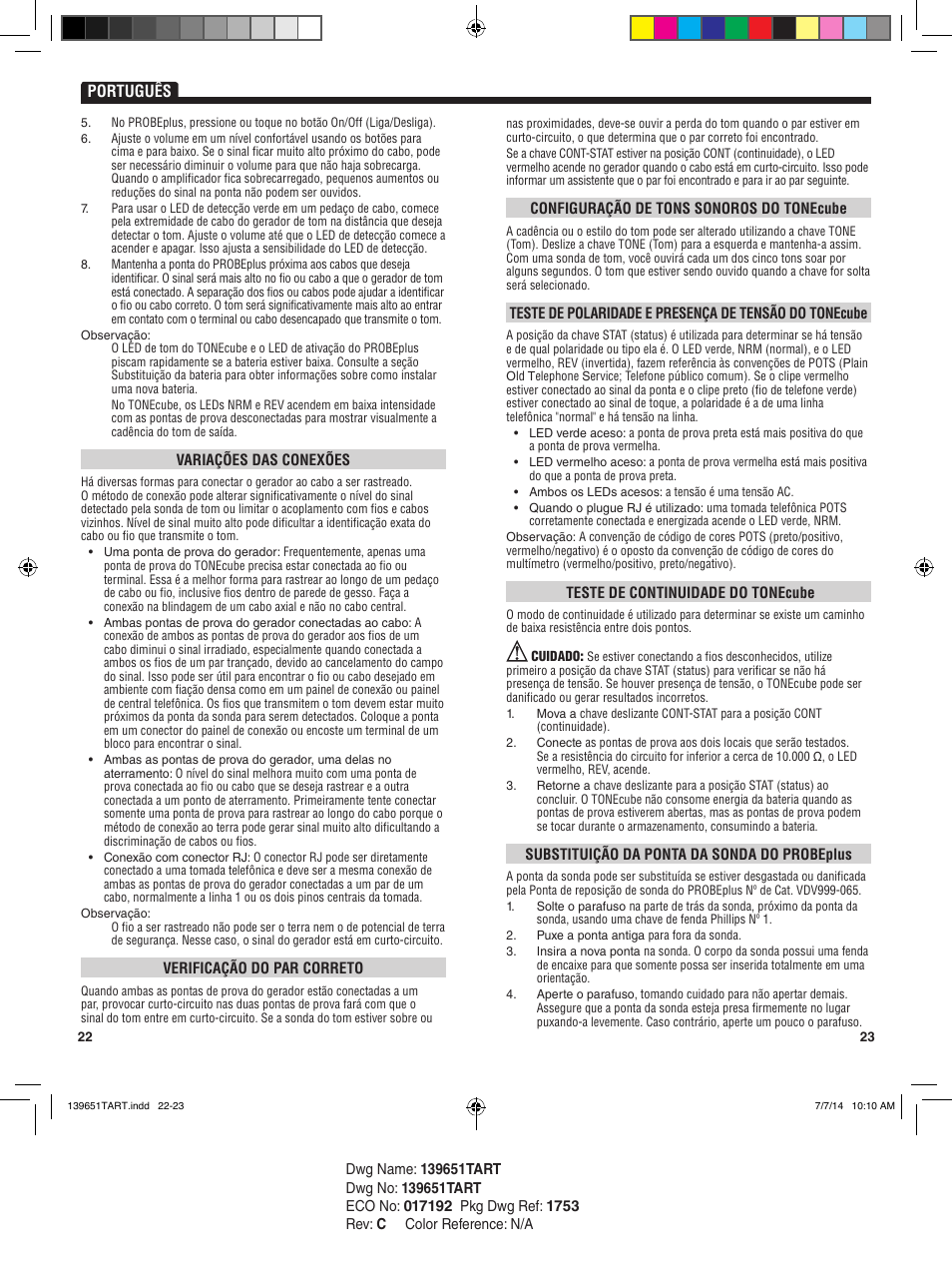 Português | Klein Tools VDV500-051 User Manual | Page 12 / 17