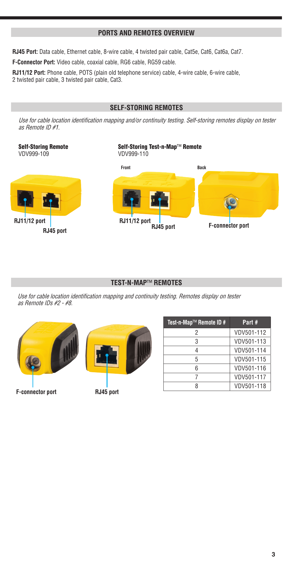 English | Klein Tools VDV501-824 User Manual | Page 3 / 4