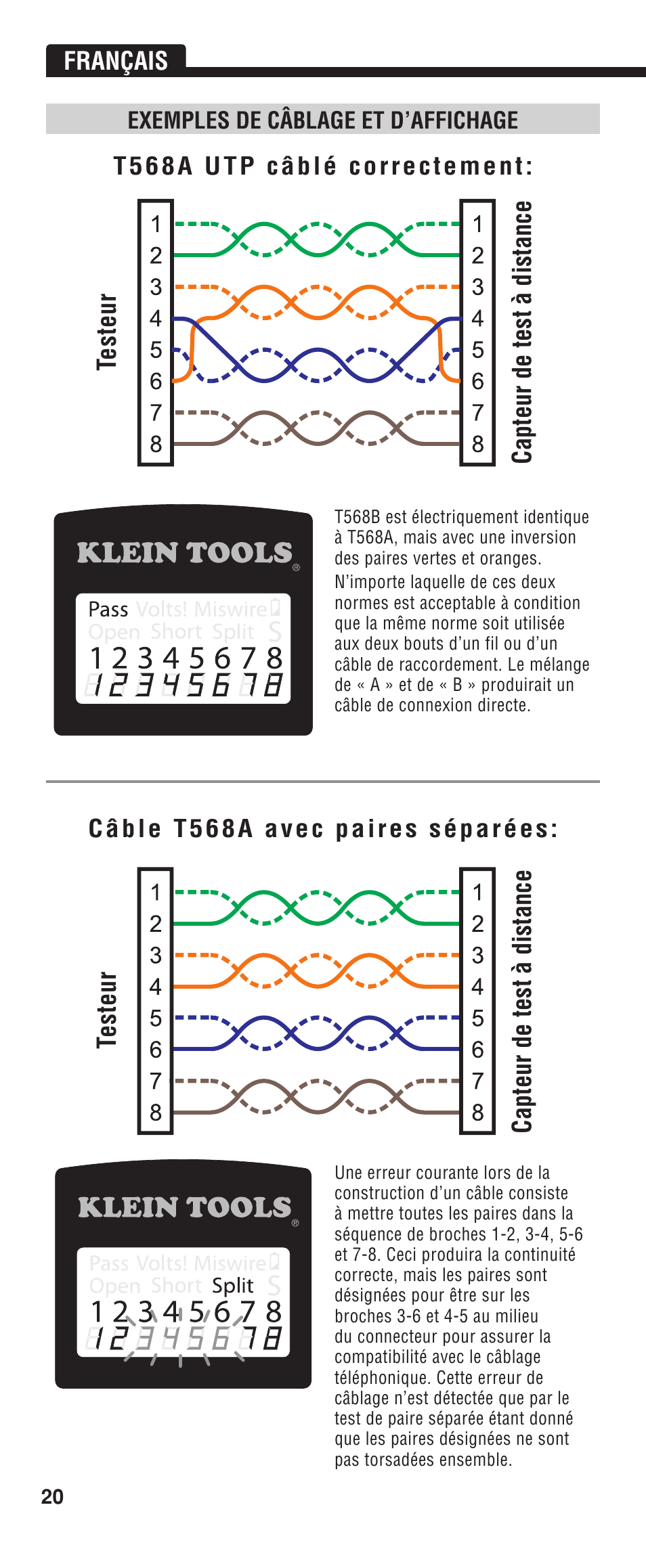 Français | Klein Tools VDV526-052 User Manual | Page 20 / 24