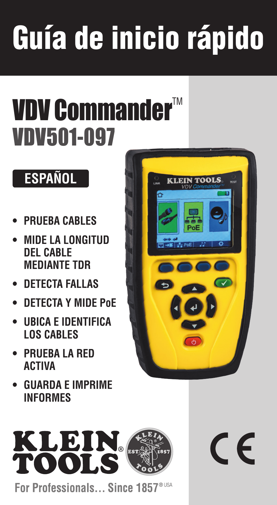 Guía de inicio rápido, Vdv commander | Klein Tools VDV501828 User Manual | Page 11 / 40