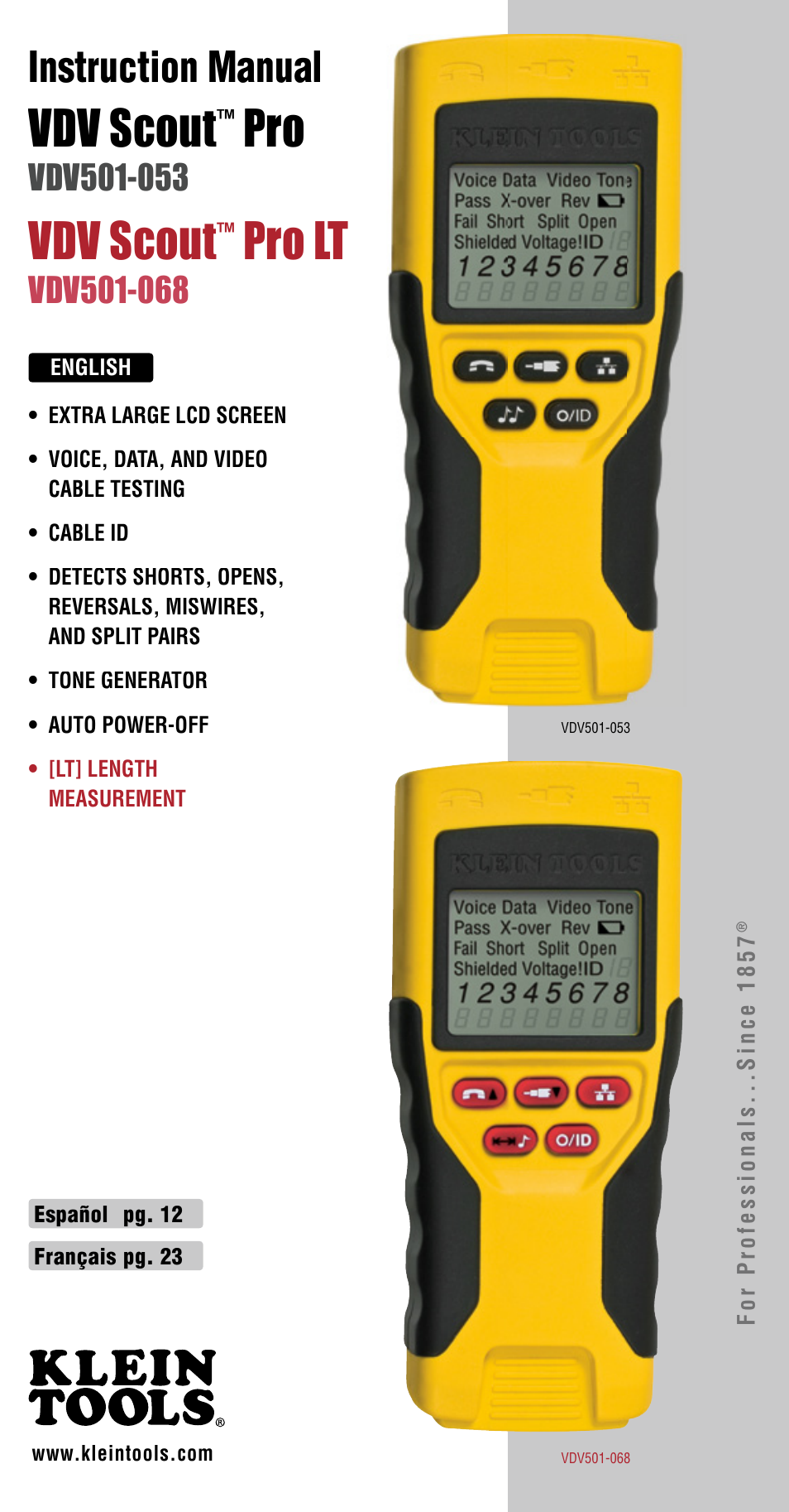 Klein Tools VDV501-814 User Manual | 36 pages