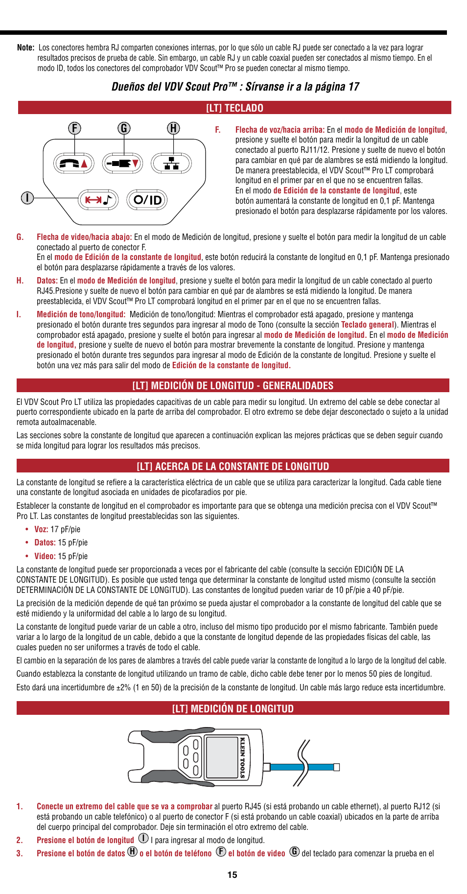 English español, Fg h i | Klein Tools VDV501-814 User Manual | Page 15 / 36