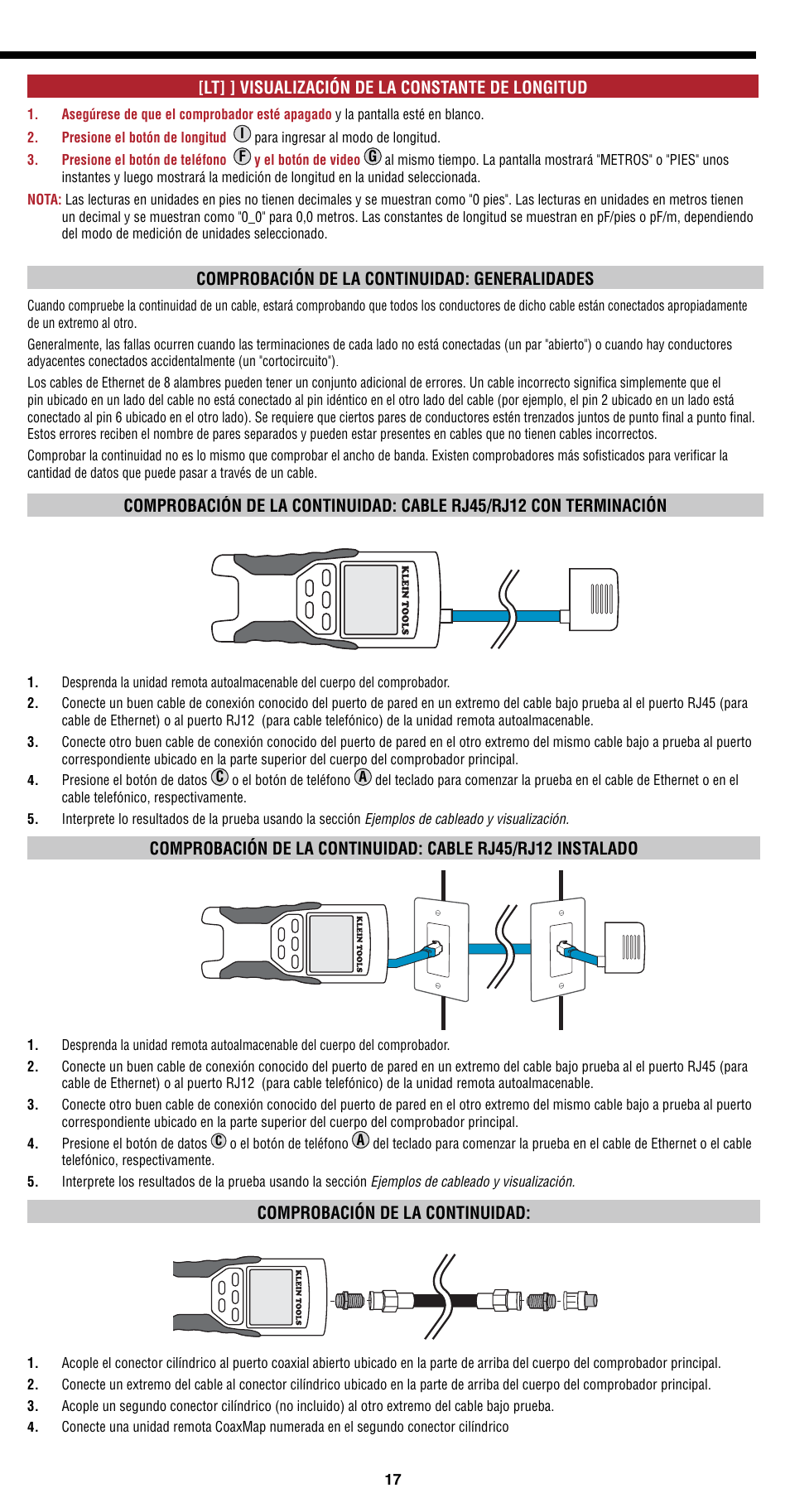 Klein Tools VDV501-814 User Manual | Page 17 / 36