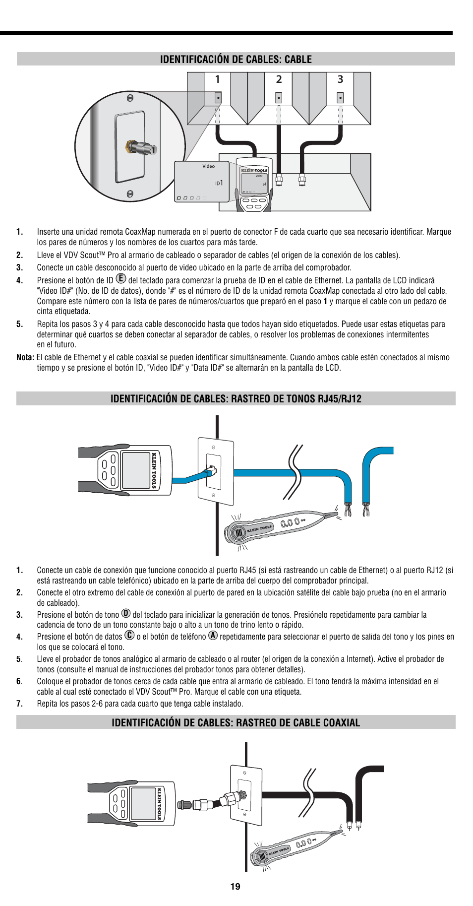 Klein Tools VDV501-814 User Manual | Page 19 / 36