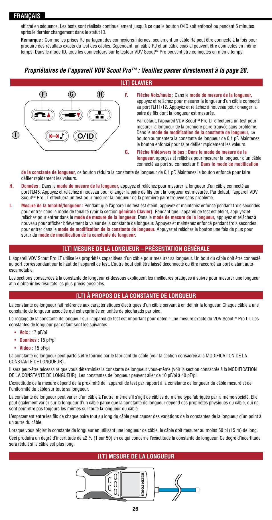 English, English français, Fg h i | Klein Tools VDV501-814 User Manual | Page 26 / 36