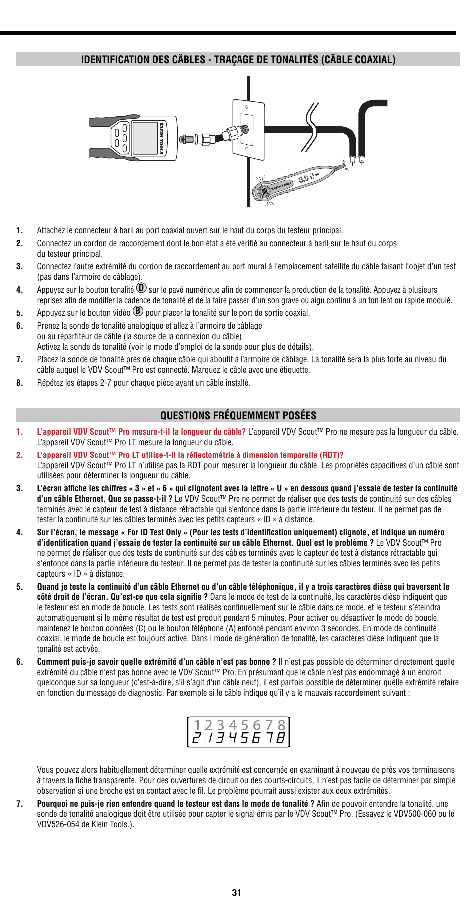 English français | Klein Tools VDV501-814 User Manual | Page 31 / 36