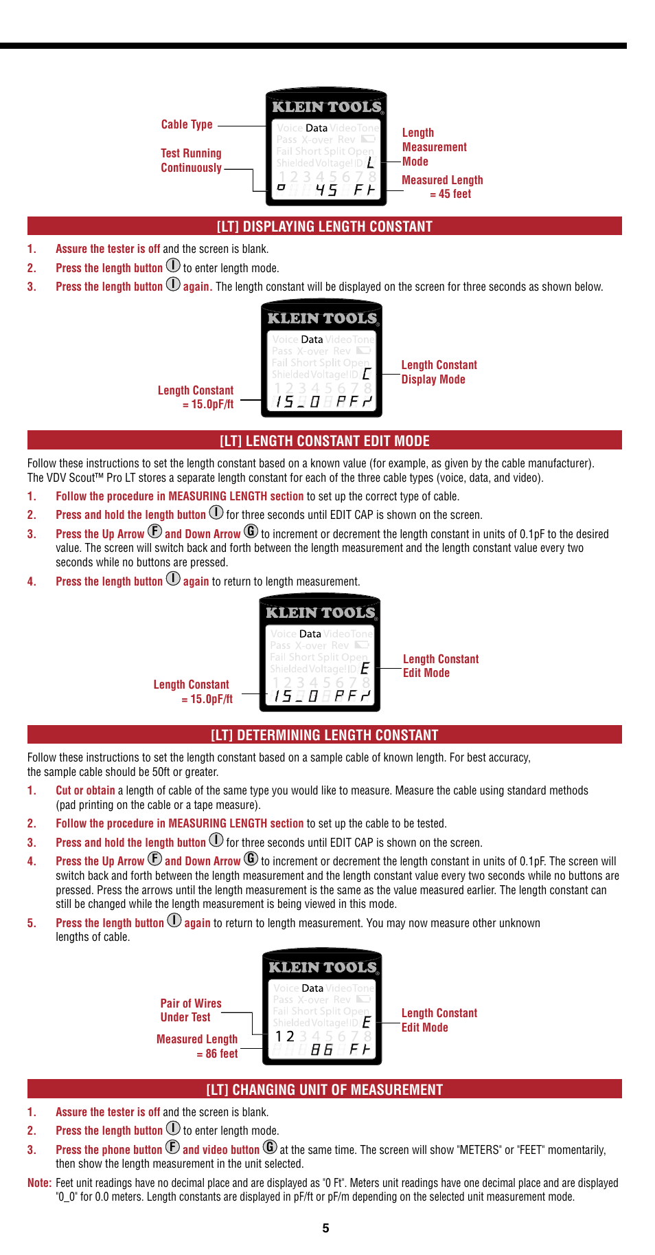 English | Klein Tools VDV501-814 User Manual | Page 5 / 36