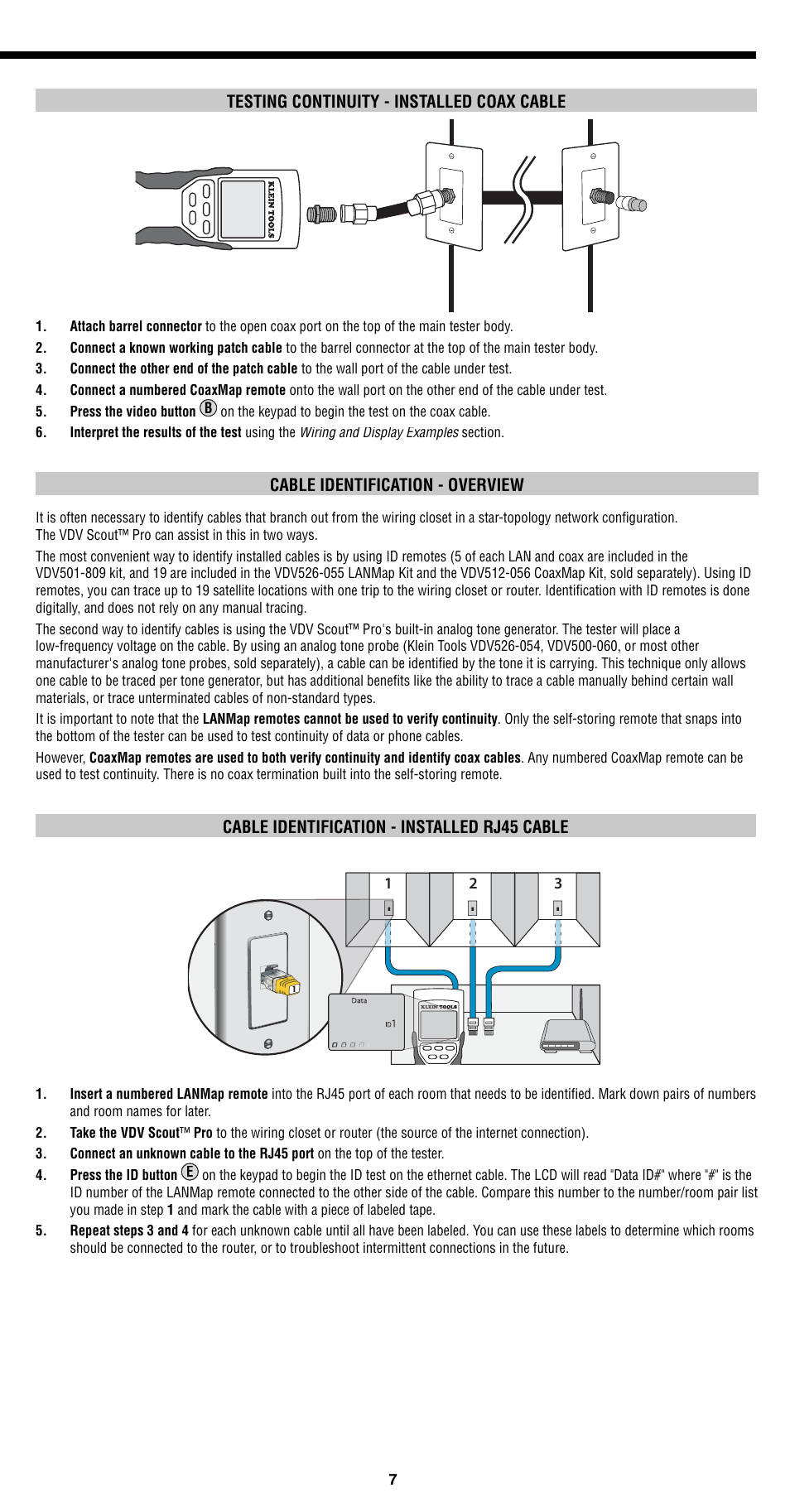 Klein Tools VDV501-814 User Manual | Page 7 / 36