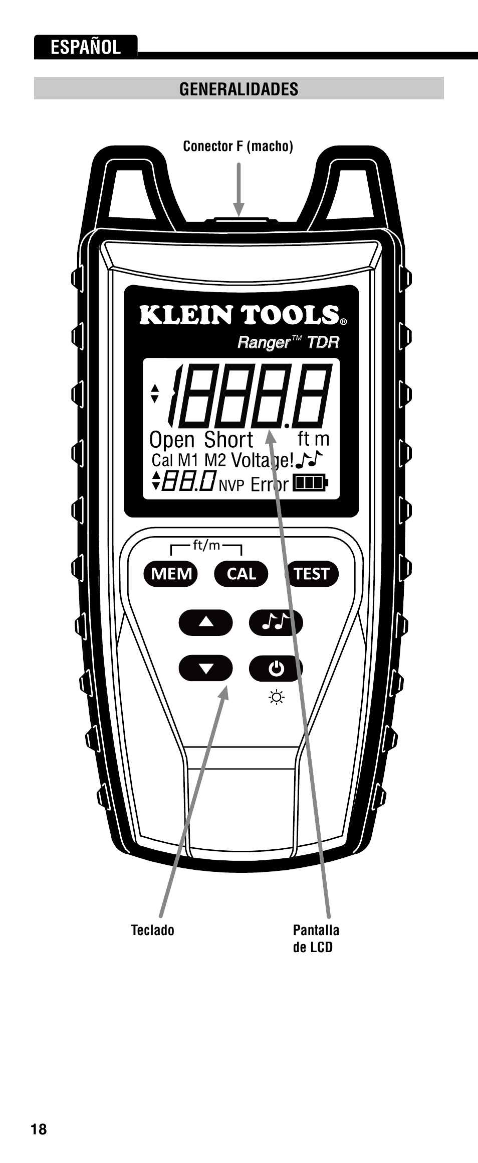 Español, Generalidades | Klein Tools VDV501-090 User Manual | Page 18 / 44