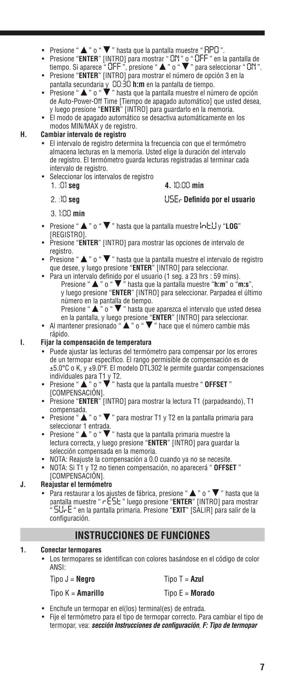 Instrucciones de funciones | Klein Tools DTL302 User Manual | Page 19 / 36