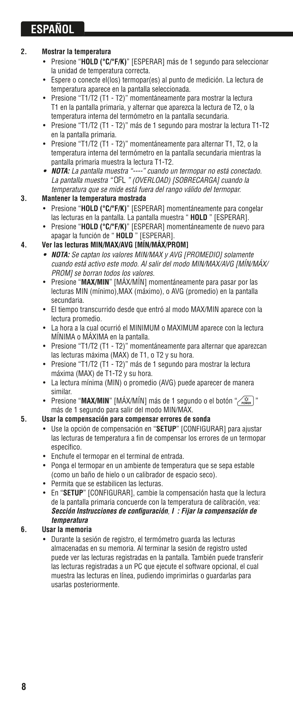 Español | Klein Tools DTL302 User Manual | Page 20 / 36