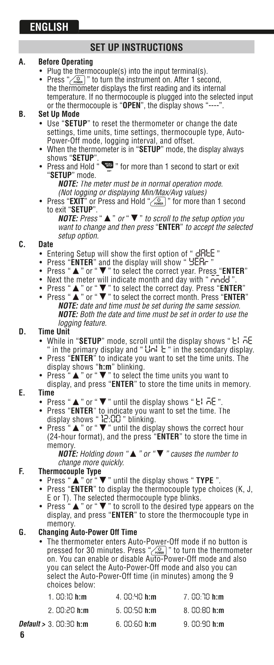 English, Set up instructions | Klein Tools DTL302 User Manual | Page 6 / 36