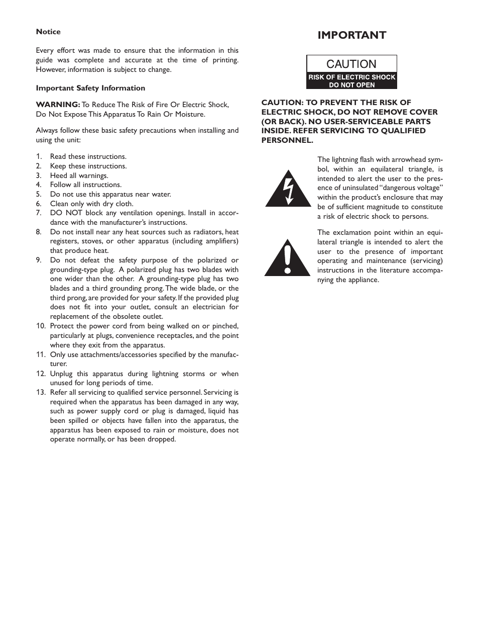 Important | Bogen C35 User Manual | Page 2 / 12