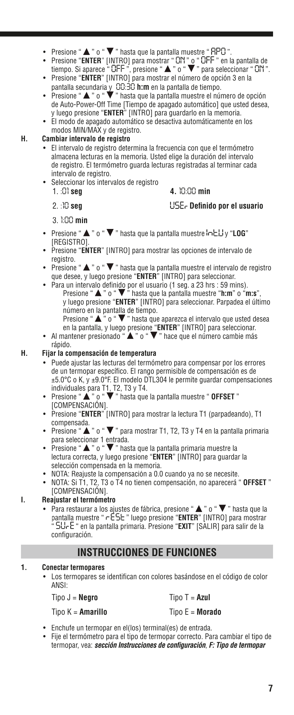 Instrucciones de funciones | Klein Tools DTL304 User Manual | Page 19 / 36