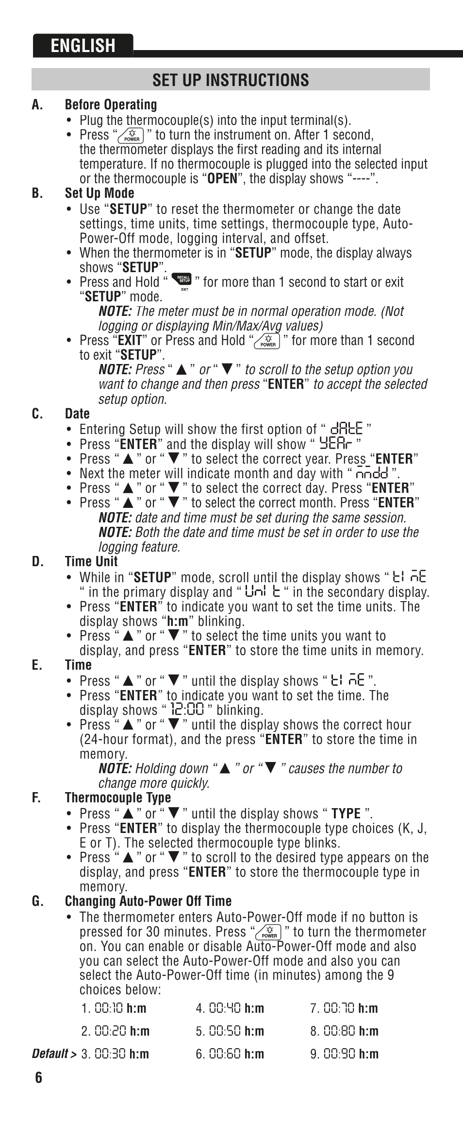 English, Set up instructions | Klein Tools DTL304 User Manual | Page 6 / 36
