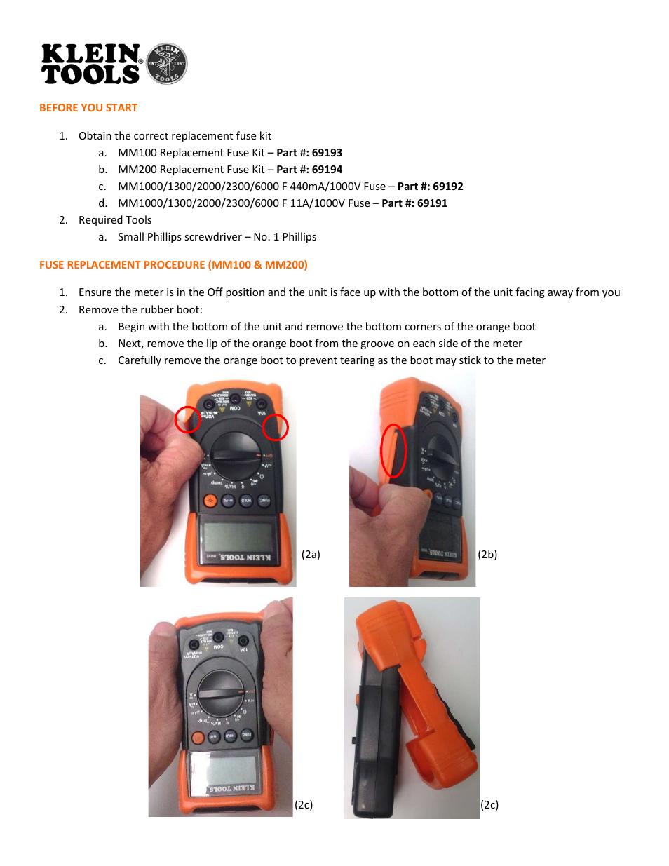 Klein Tools MM100 User Manual | 4 pages