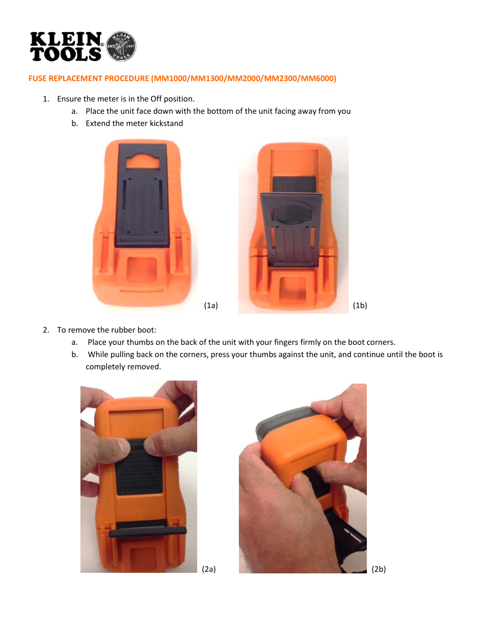 Digital multimeter fuse replacement | Klein Tools MM100 User Manual | Page 3 / 4