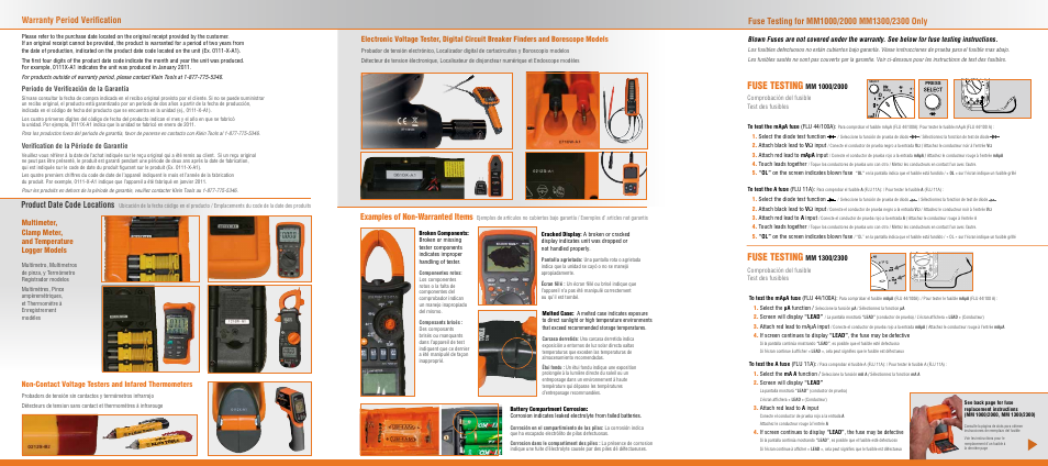 Klein Tools MM6000/6000N User Manual | 2 pages