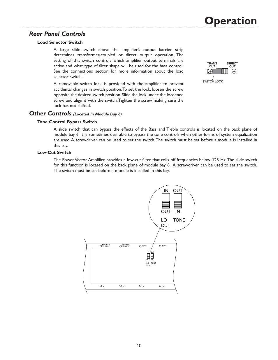 Operation | Bogen V250 EN User Manual | Page 12 / 16