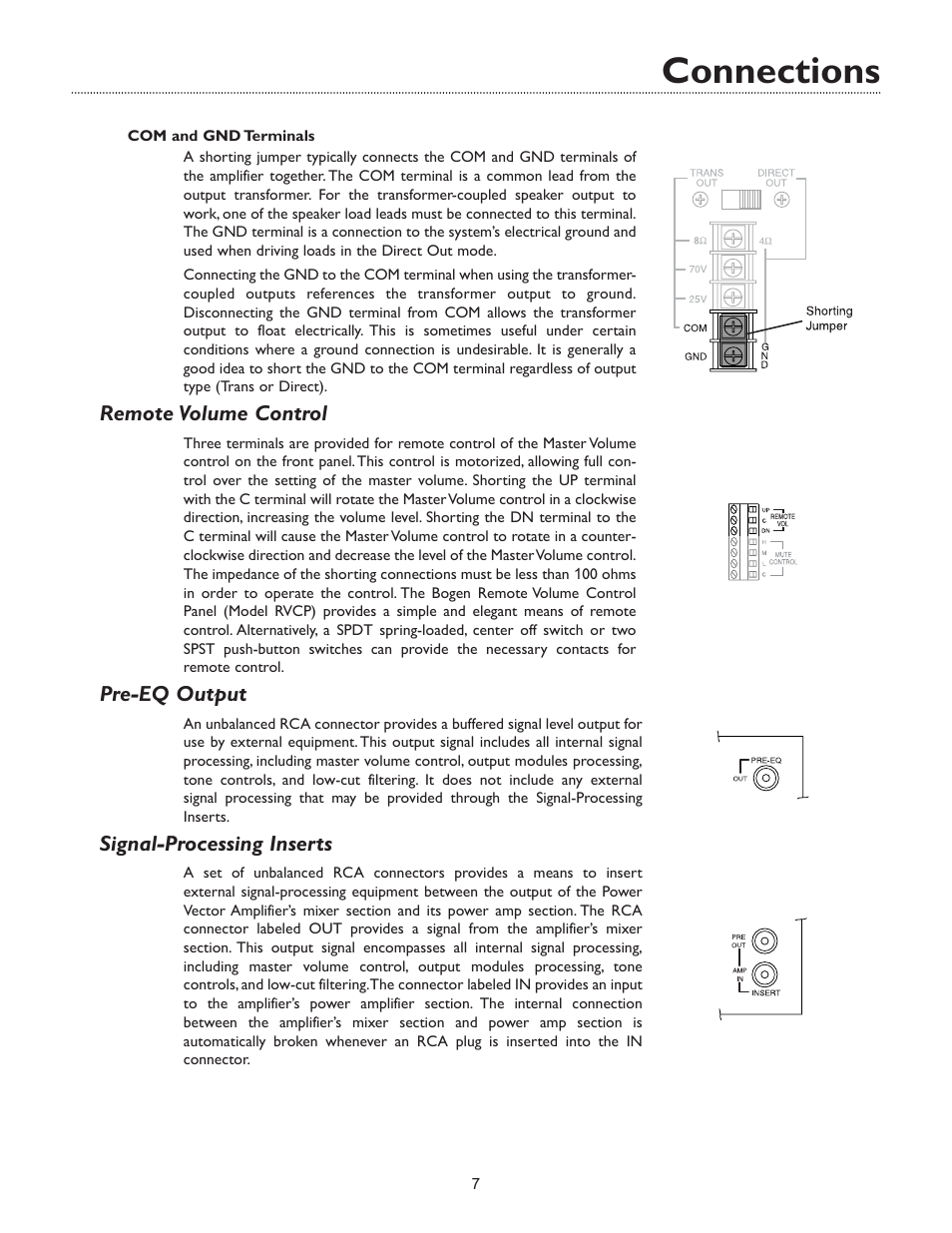 Connections | Bogen V250 EN User Manual | Page 9 / 16