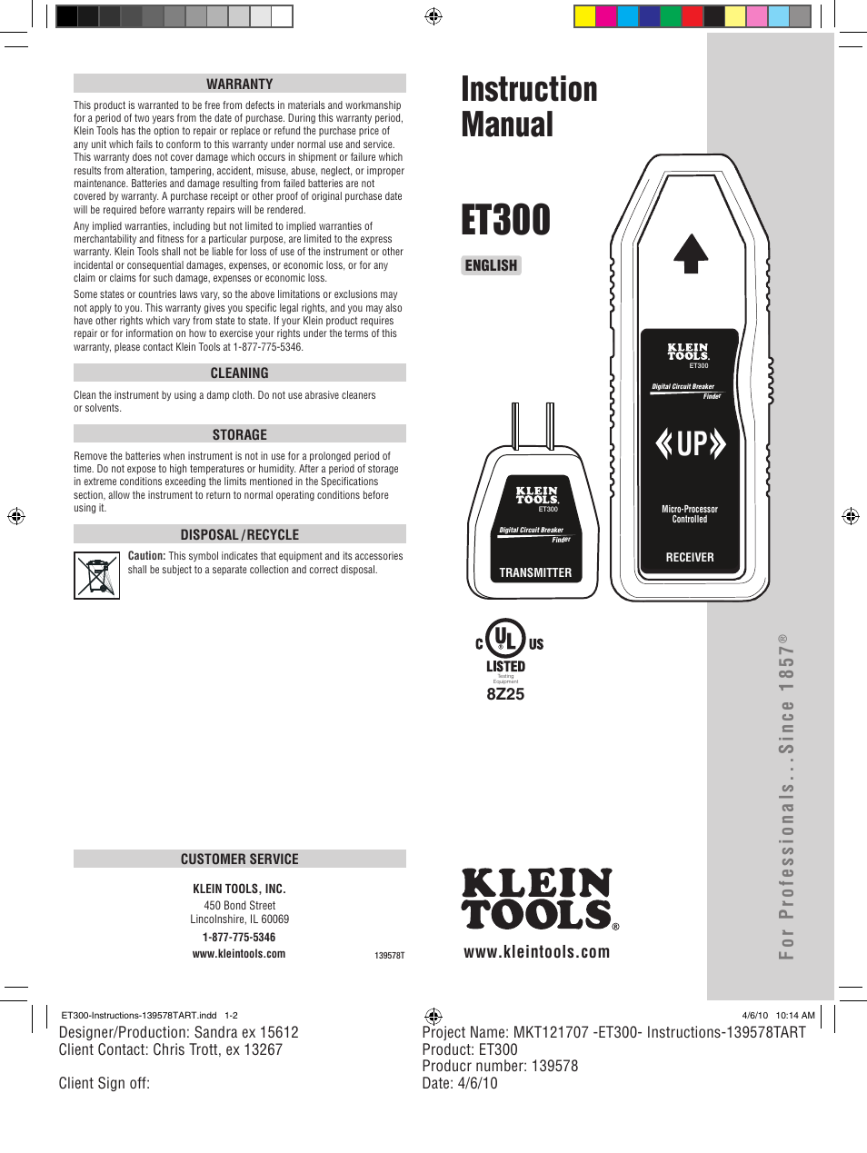 Klein Tools ET300 User Manual | 6 pages