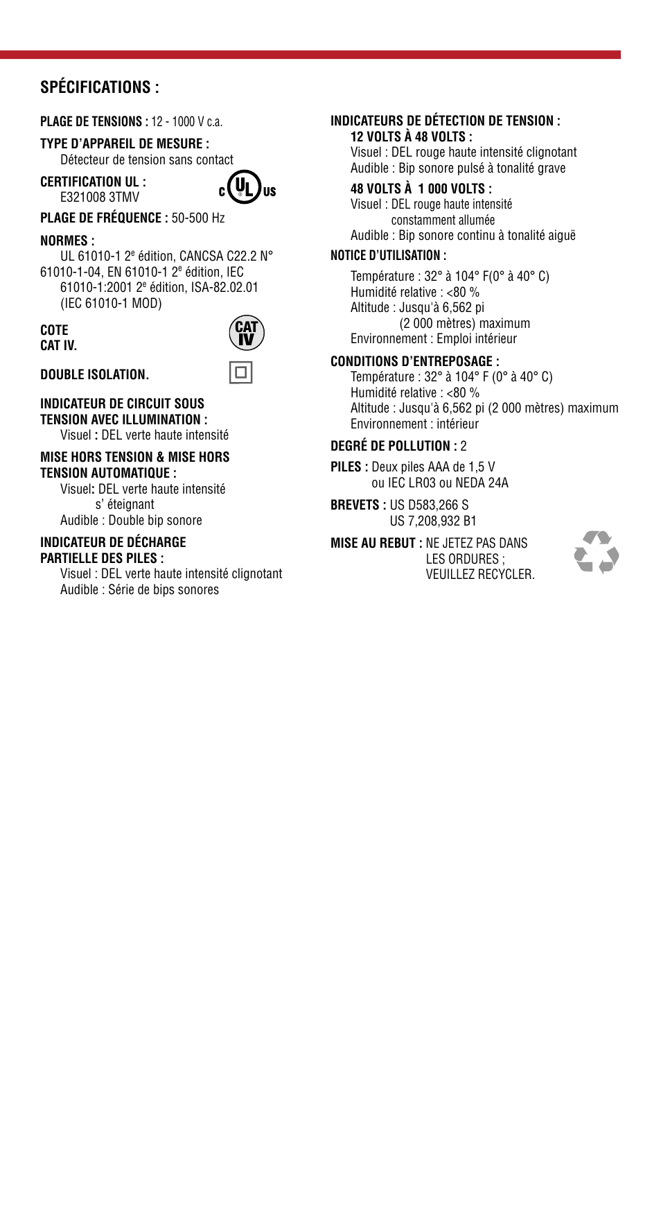 Klein Tools NCVT-2 User Manual | Page 10 / 10