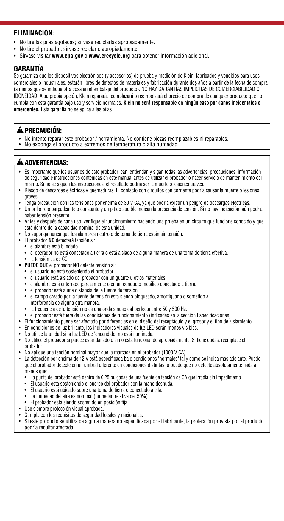 Klein Tools NCVT-2 User Manual | Page 6 / 10