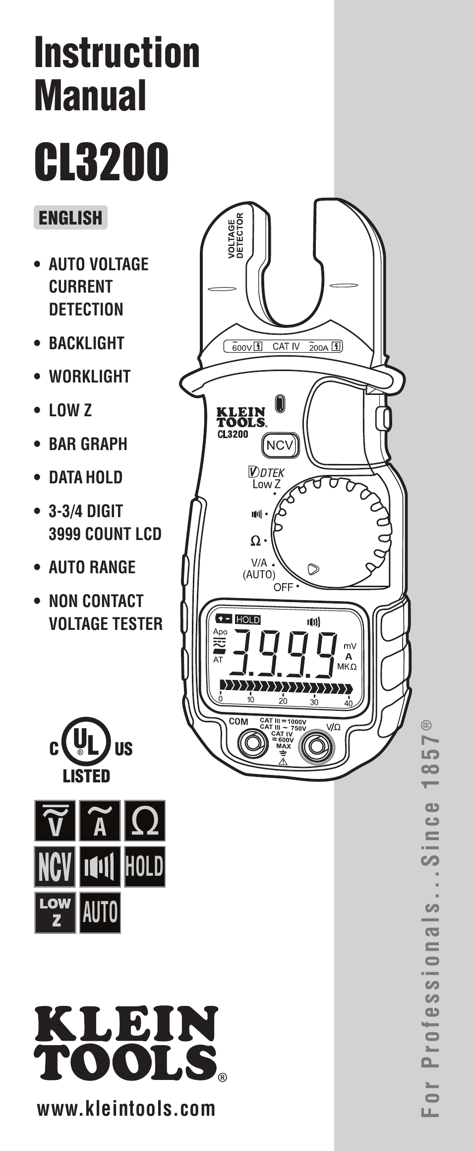 Klein Tools CL3200 User Manual | 24 pages