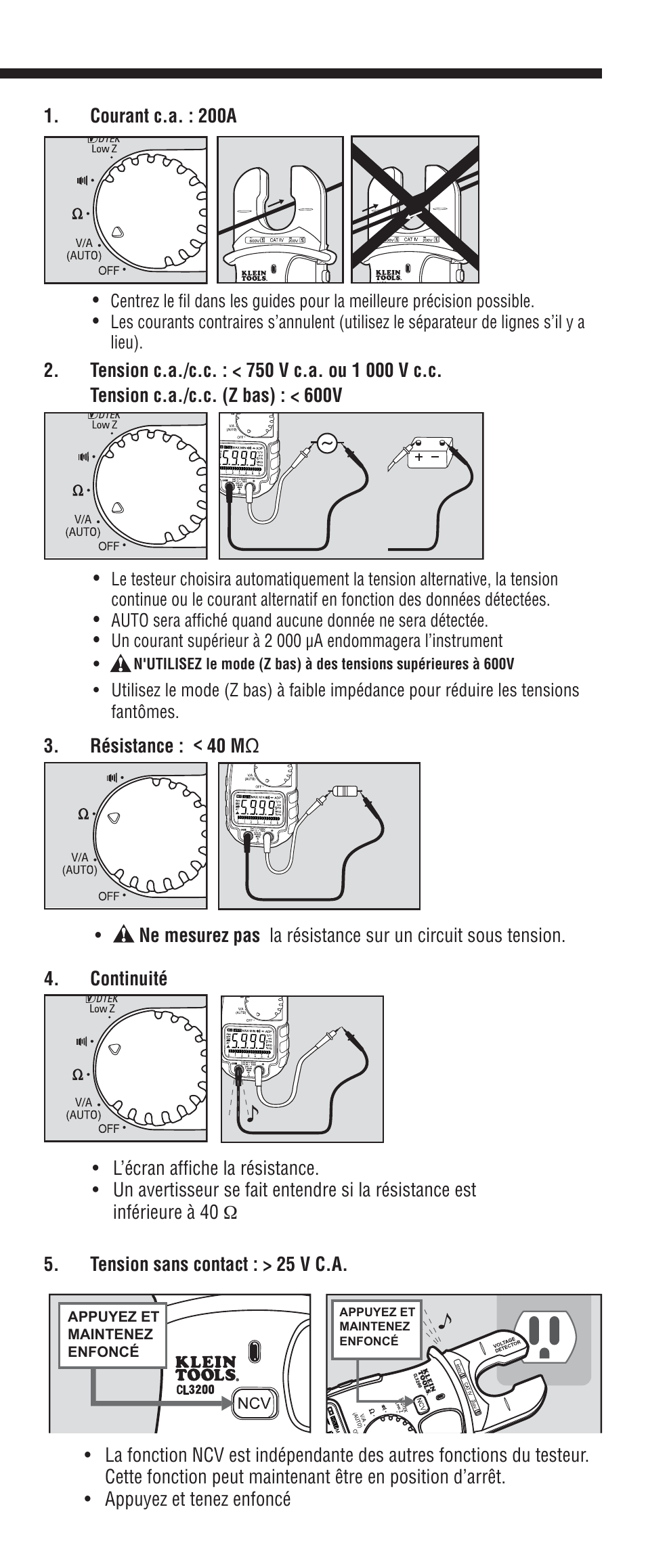 Klein Tools CL3200 User Manual | Page 21 / 24