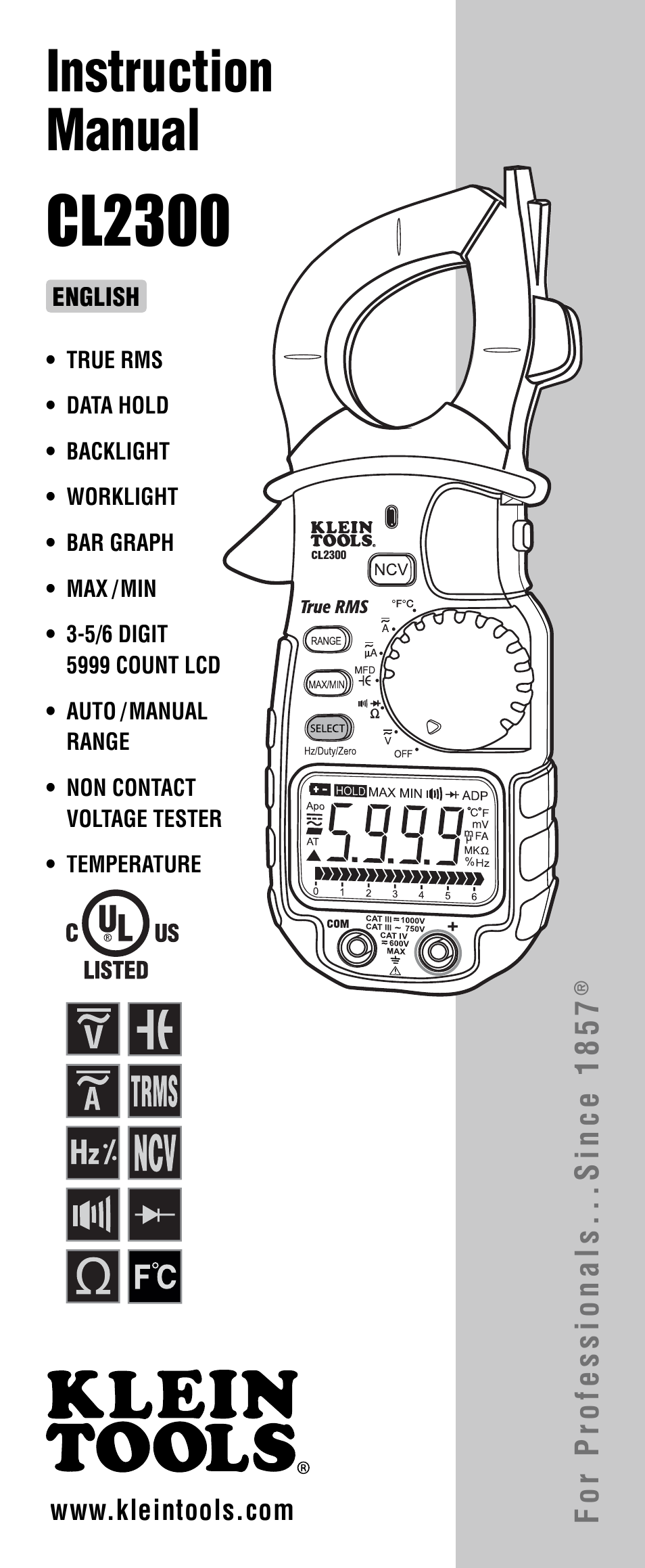 Klein Tools CL2300 User Manual | 24 pages