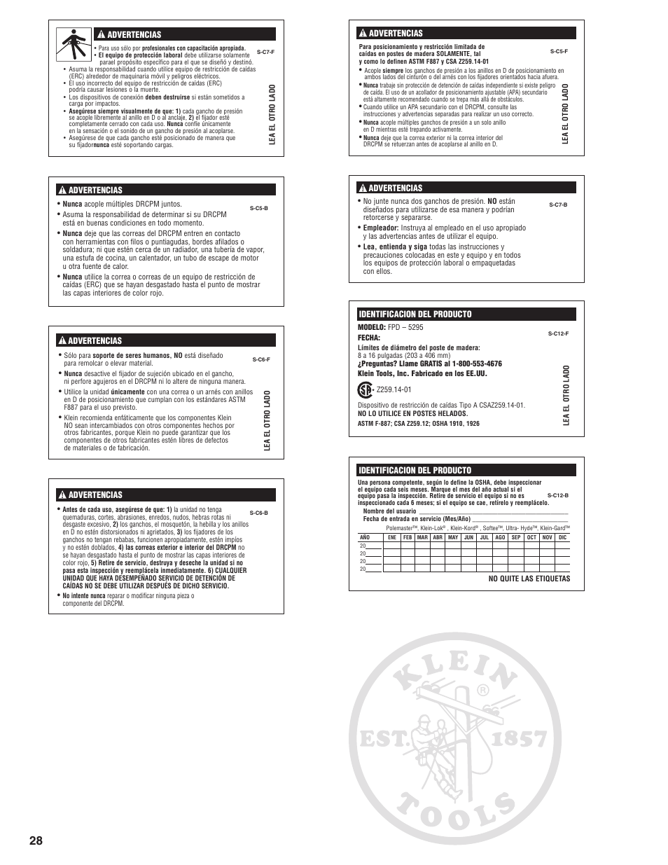 Klein Tools FPD-5295 User Manual | Page 28 / 44