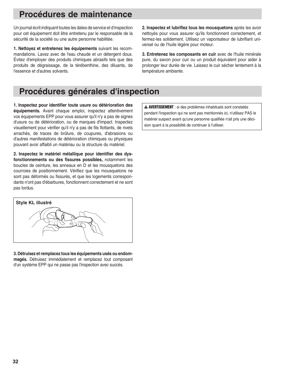 Klein Tools Linemans Body Belts and Positioning Straps User Manual | Page 32 / 36