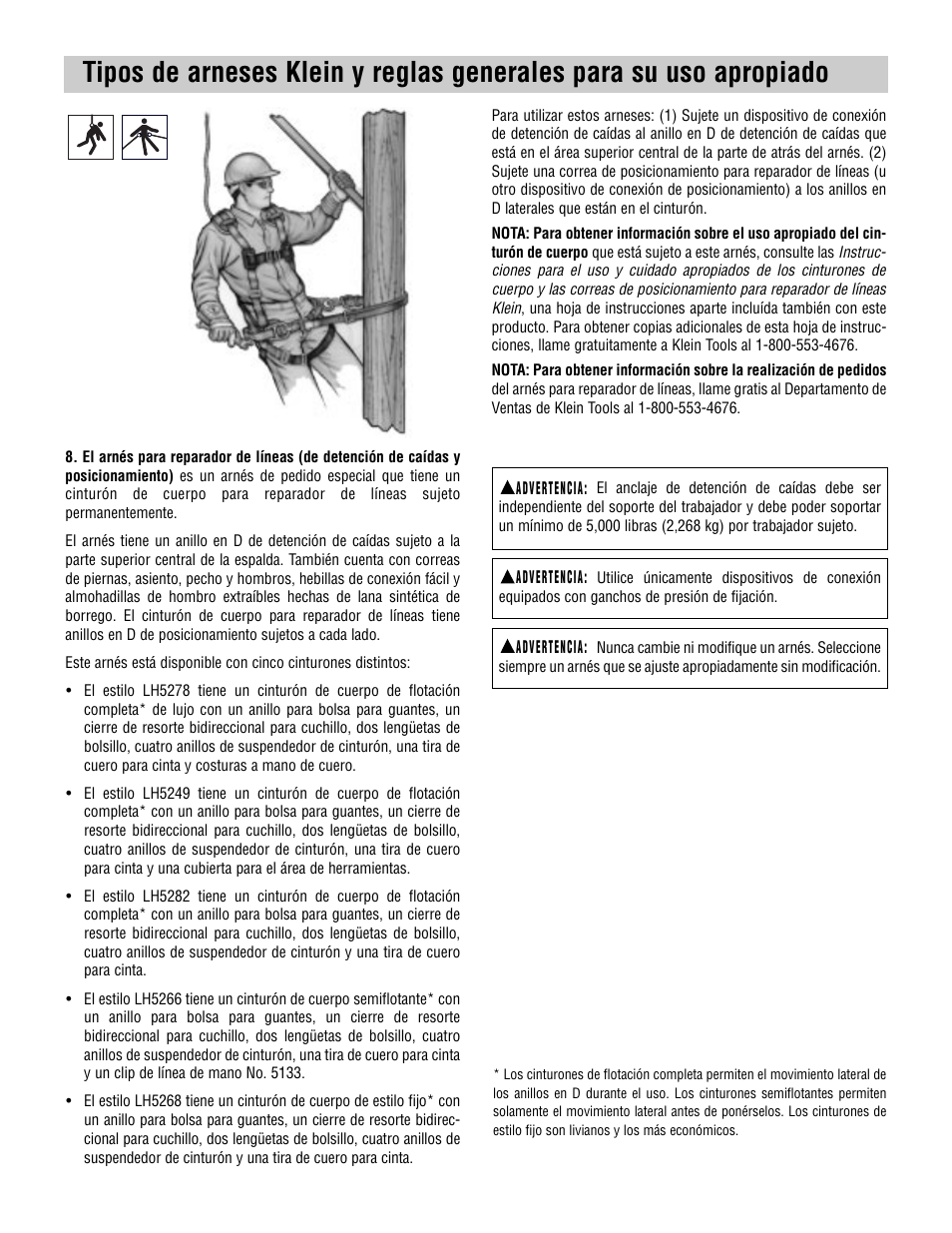 Klein Tools Harnesses User Manual | Page 36 / 48