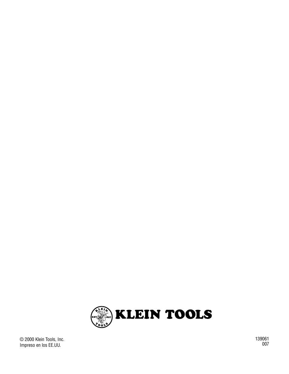 Para profesionales… desde 1857 | Klein Tools Harnesses User Manual | Page 48 / 48