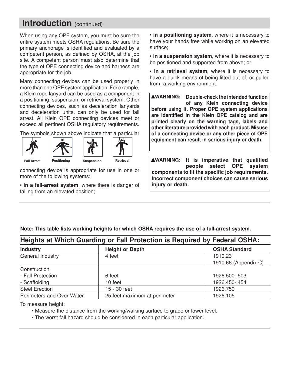 Introduction | Klein Tools Occupational Protective Connecting Devices User Manual | Page 2 / 32