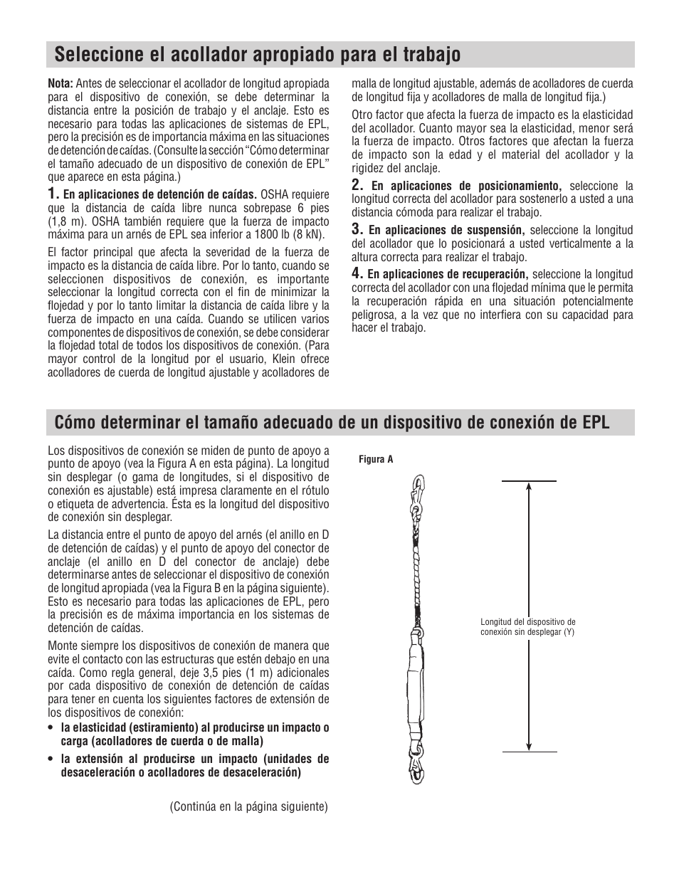 Seleccione el acollador apropiado para el trabajo | Klein Tools Occupational Protective Connecting Devices User Manual | Page 24 / 32