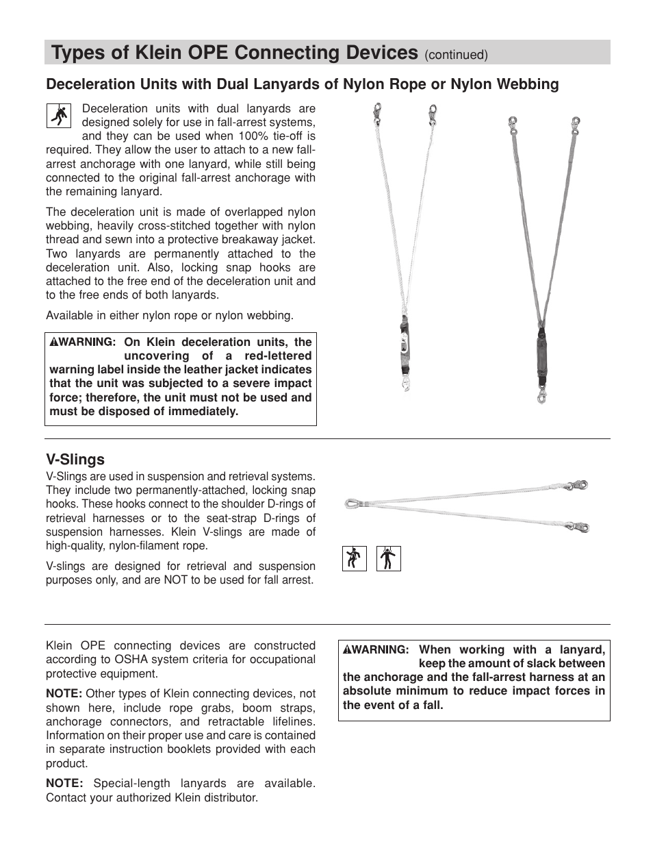 Types of klein ope connecting devices | Klein Tools Occupational Protective Connecting Devices User Manual | Page 5 / 32