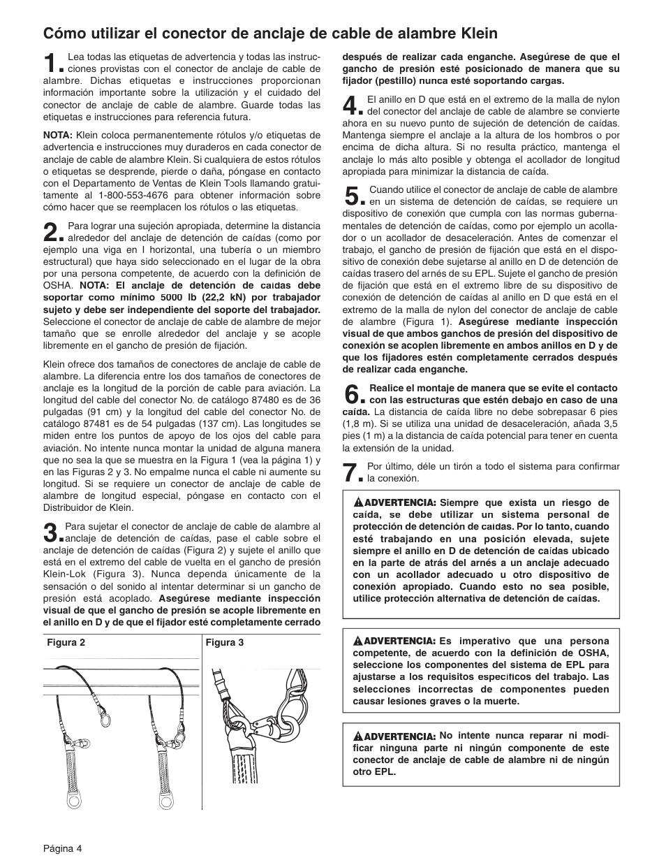 Klein Tools Wire Rope Anchorage Connector User Manual | Page 10 / 12
