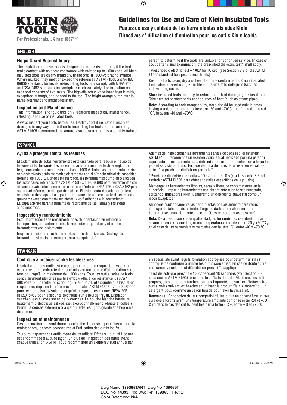 Klein Tools 63050EINS User Manual | 2 pages