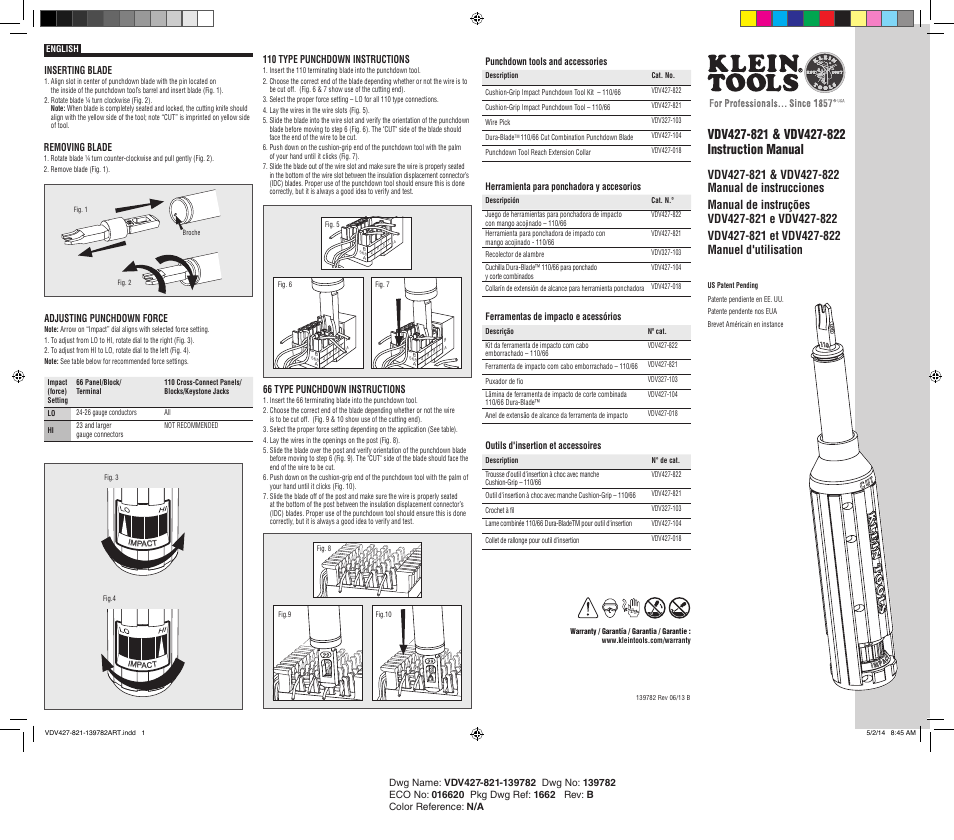 Klein Tools VDV427-822 User Manual | 2 pages