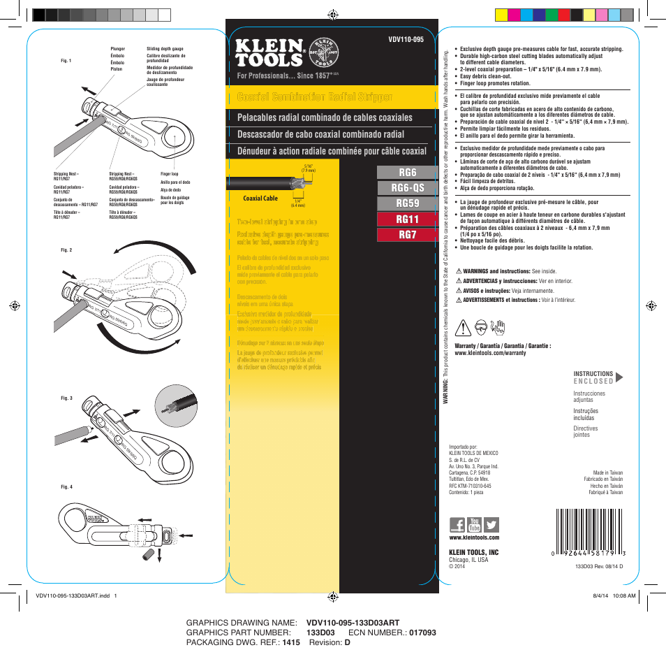 Klein Tools VDV110-095 User Manual | 2 pages