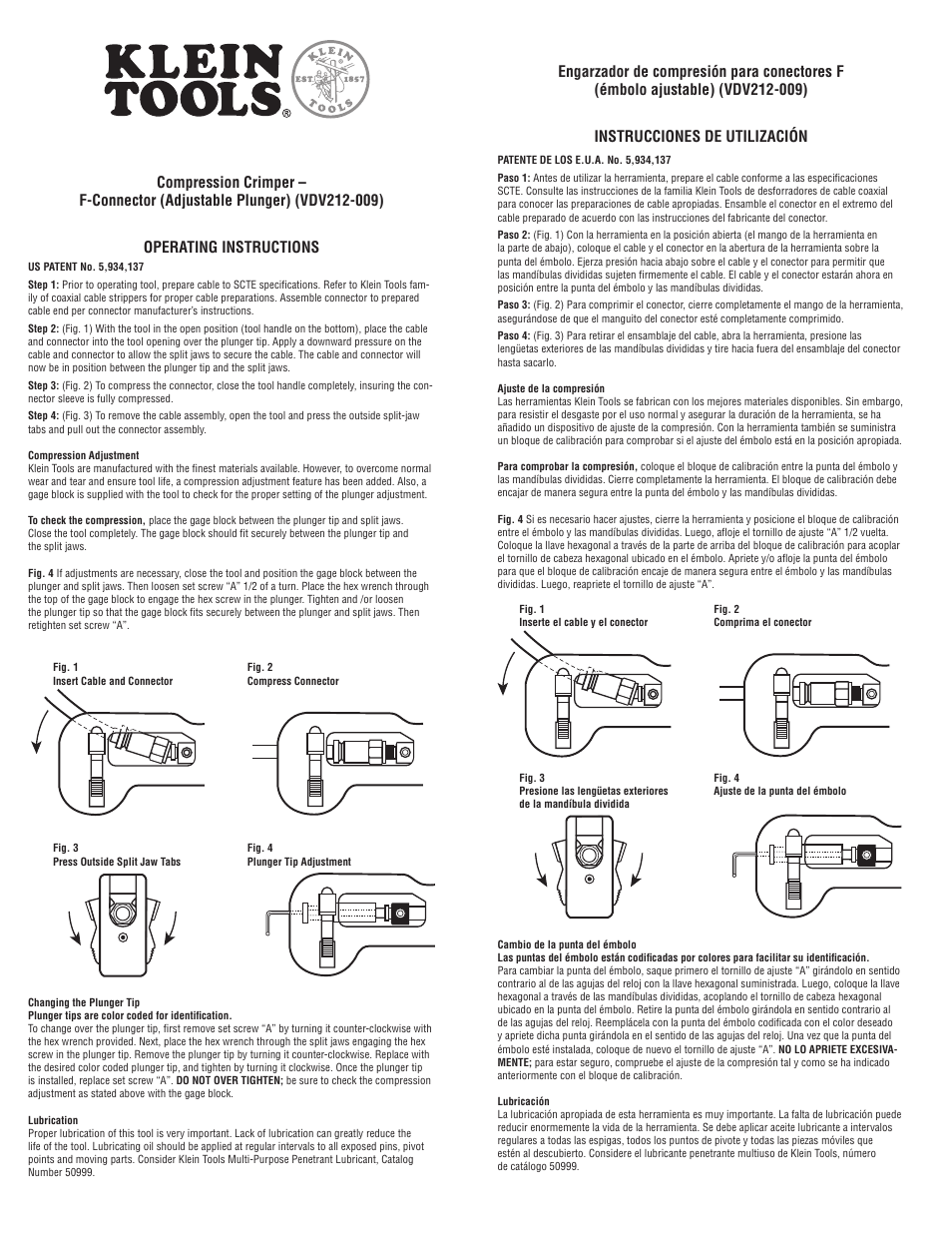 Klein Tools VDV212-009 User Manual | 2 pages