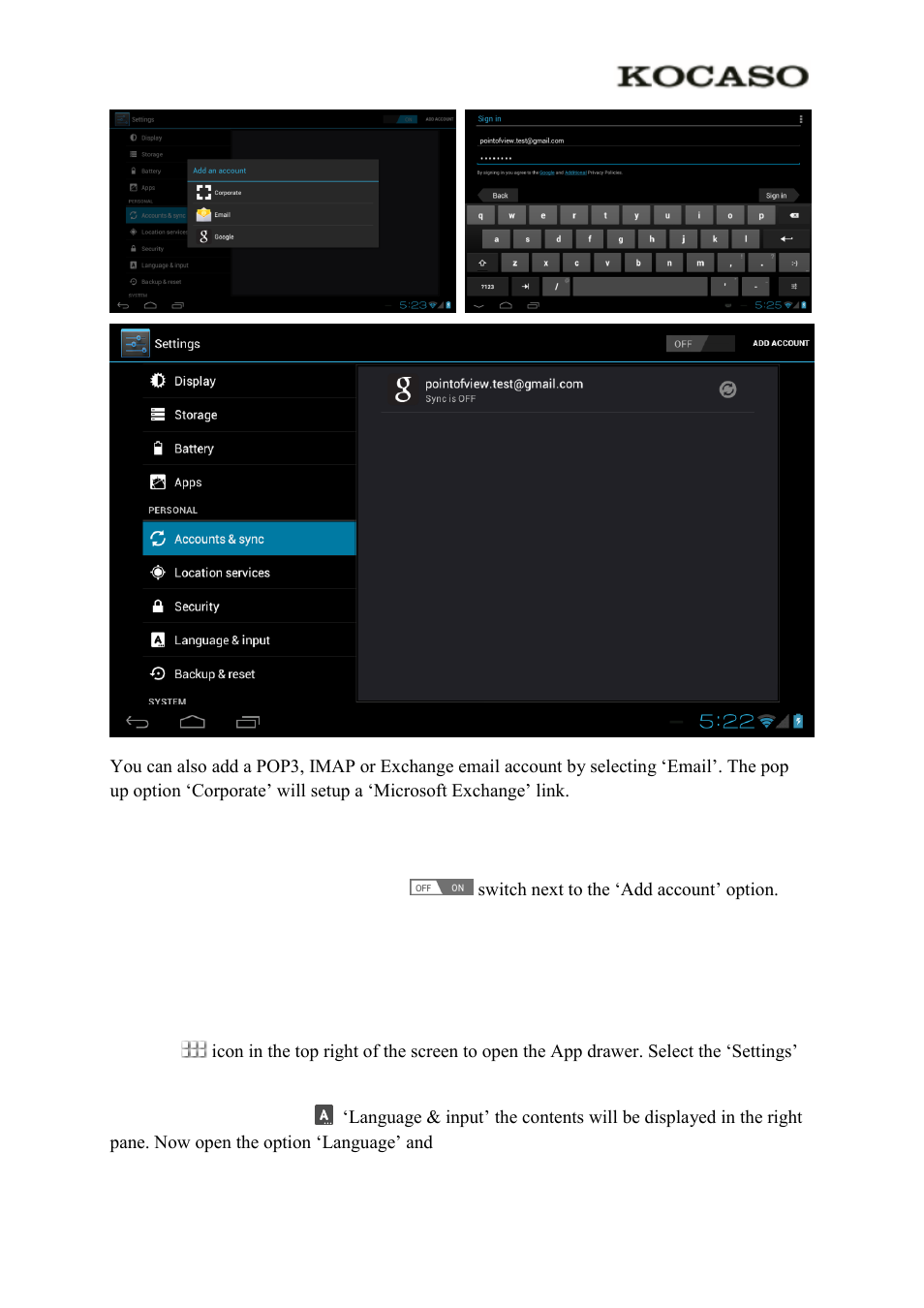 0 basic setup, 1 changing operating language | KOCASO M1062 User Manual | Page 9 / 14